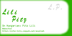 lili pitz business card